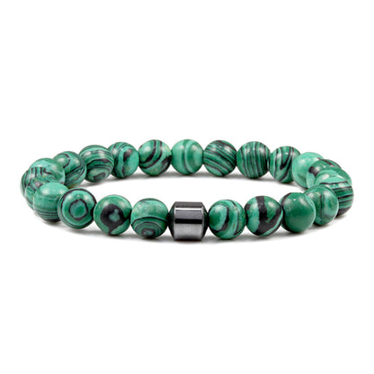 Volcanic Stone Malachite Picasso Pure Beads Beads