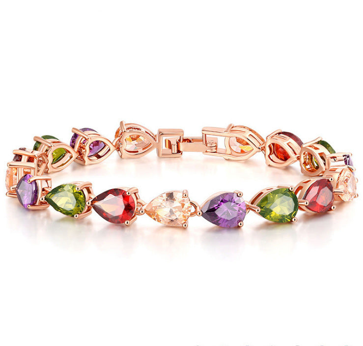 Boho Rainbow Tennis Bracelets For Women Adjustable Women's Bracelet Zircon Jewellry Friend Gift Wholesale Jewery