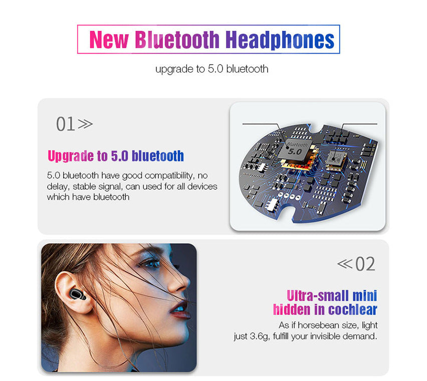 Wireless bluetooth headset