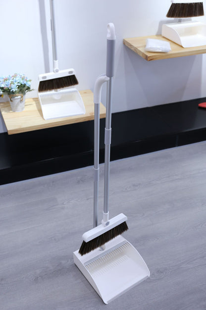 Magnetic broom and dustpan set