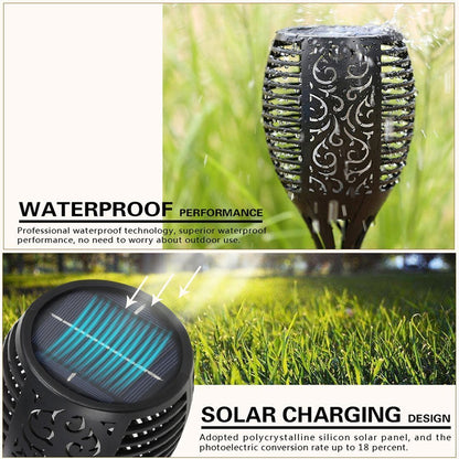 LED Waterproof  Solar Torch Light Lamp Outdoor Landscape Decoration